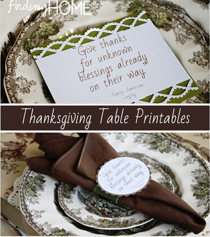 Thanksgiving Table Printable and Tutorial