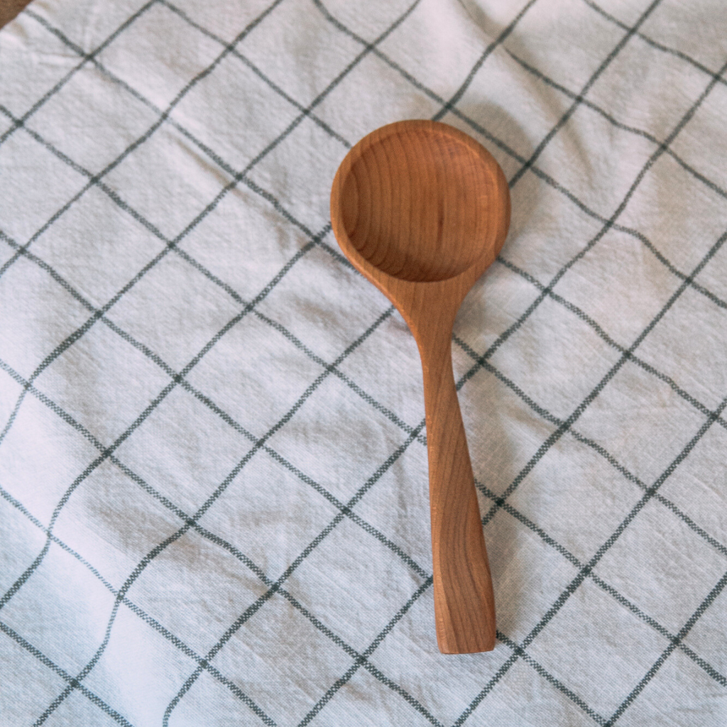 10" Wooden Big Mouth Serving Spoon