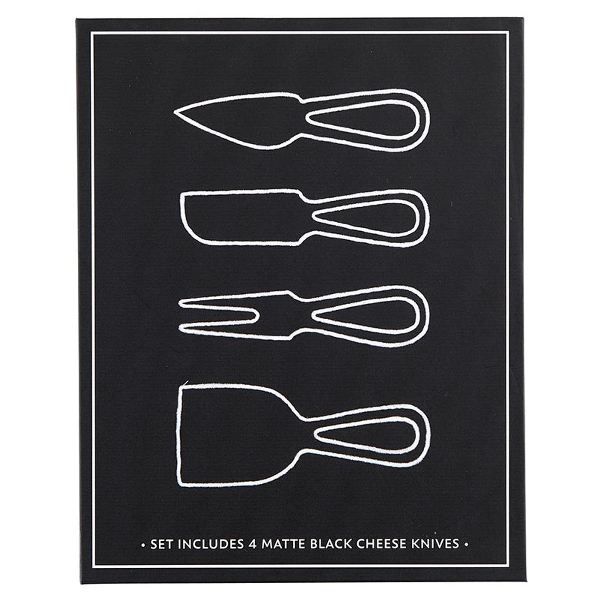 Mateo Matte Gold/Black 3-Piece Cheese Knife Set