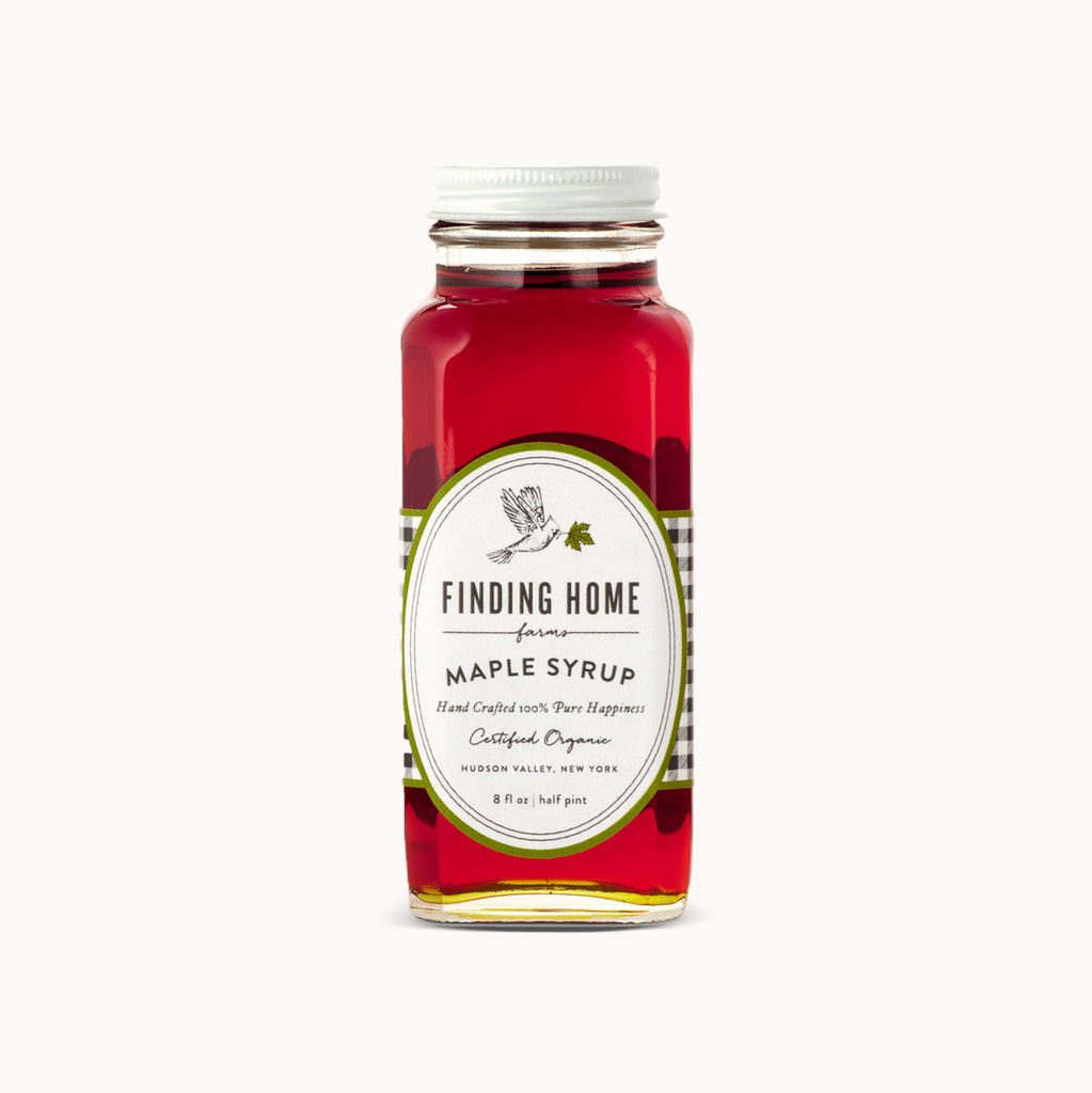 Organic Maple Syrup - 8 oz Farmhouse Bottle - Finding Home Farms