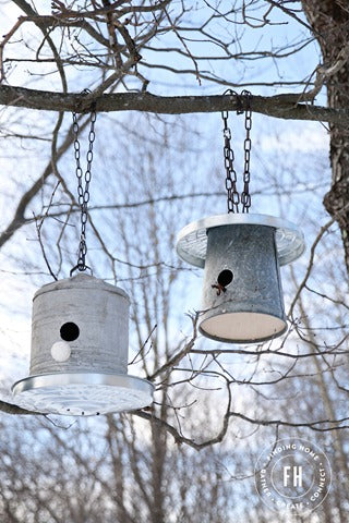 Upcycled Galvanized Birdhouses