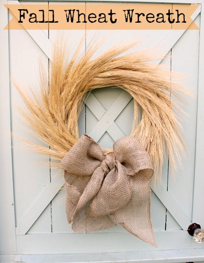 Fall Decorating Ideas - Fall Wheat Wreath (Daisy Mae Belle)