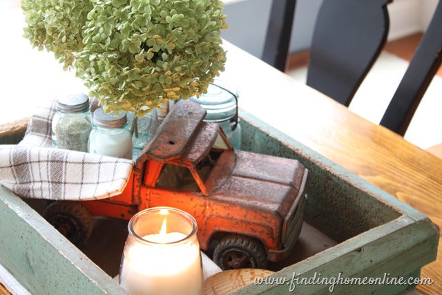 Vintage Toy Truck Tablescape