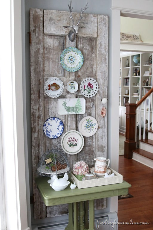 Decorating Ideas: Vintage Door Plate Wall | Finding Home
