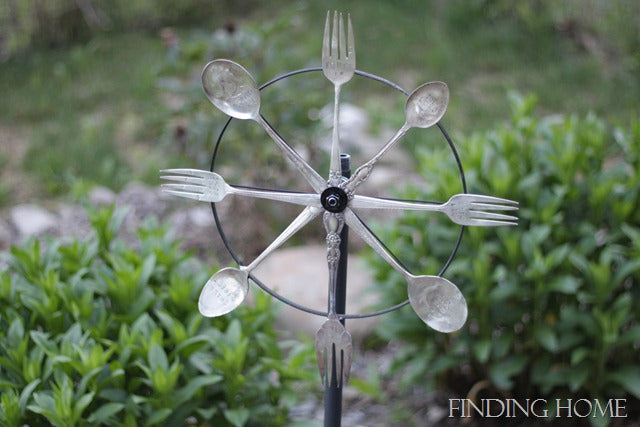 Outdoor: Vintage Silverware Whirligig