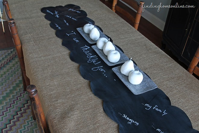 Chalkboard Thankful Table Runner