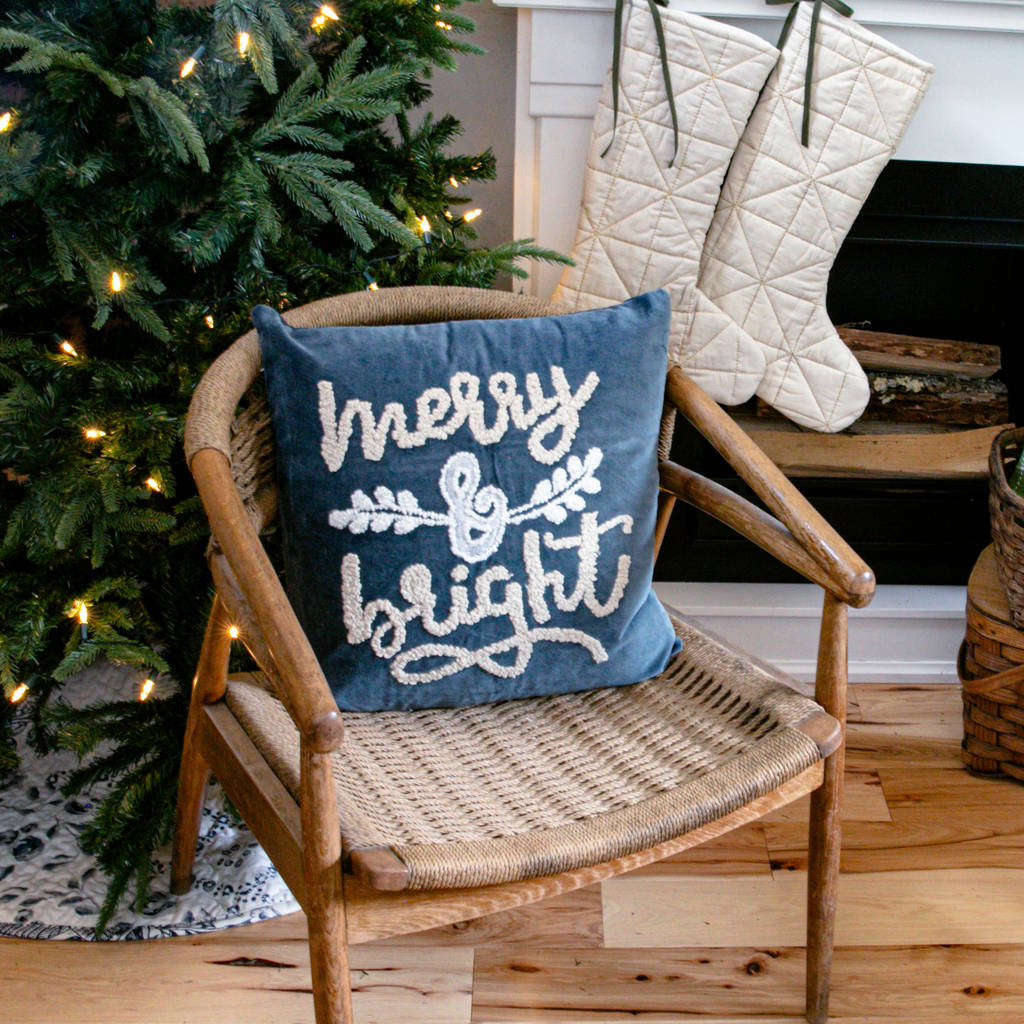 Merry & Bright Velvet Pillow