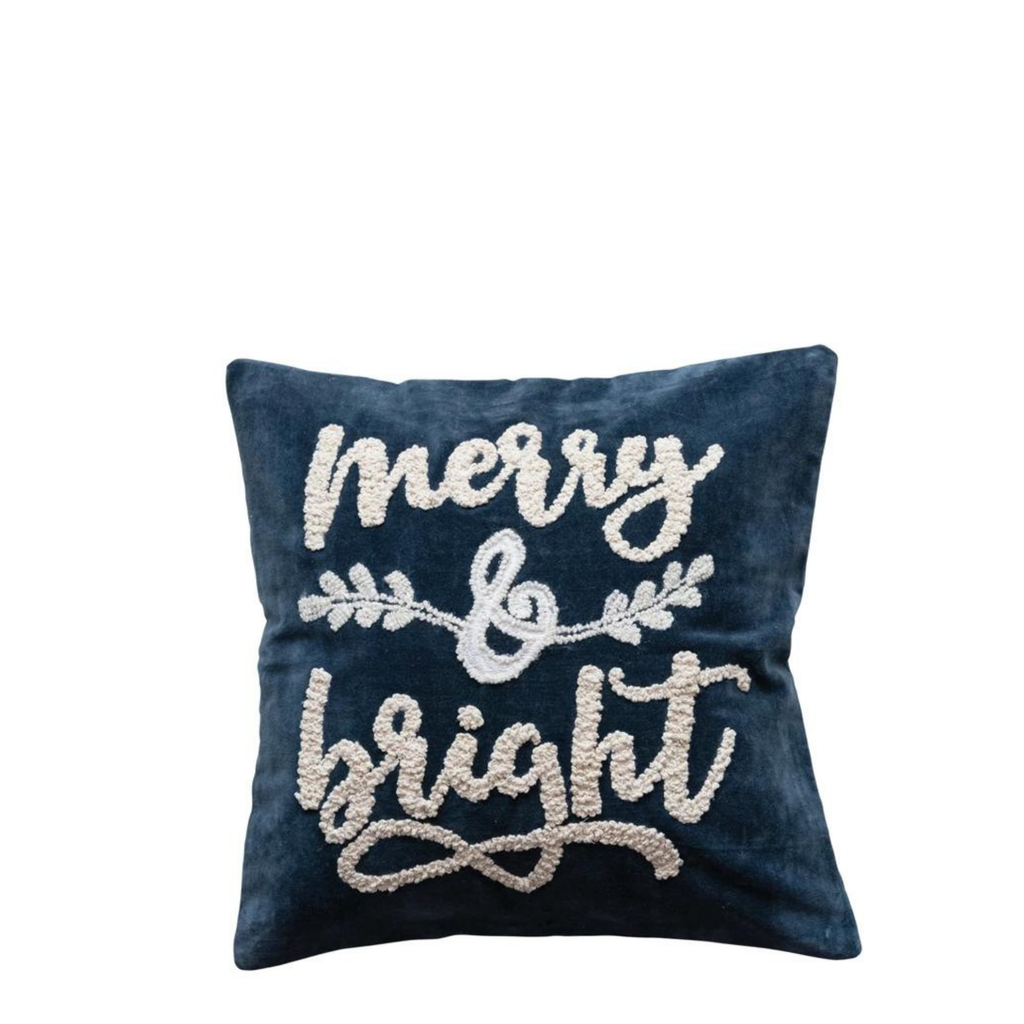 Merry & Bright Velvet Pillow