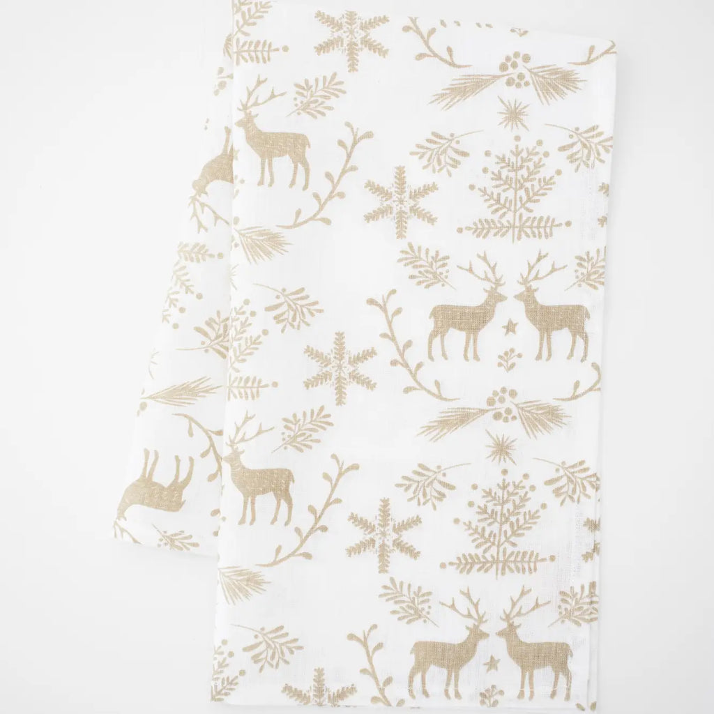 Woodland Deer Tea Towel