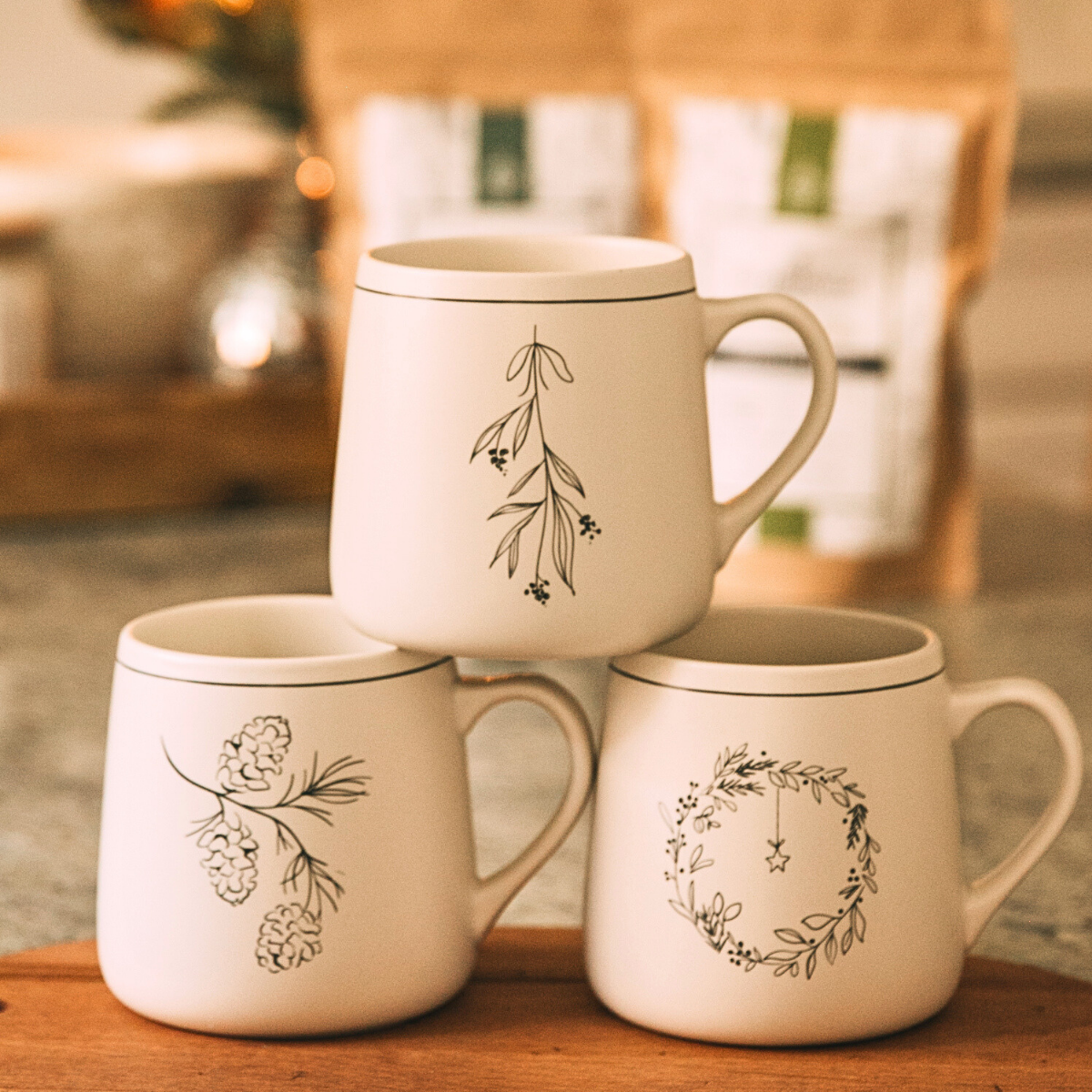 300ml, white embossed porcelain cute snow mugs, copo cafe