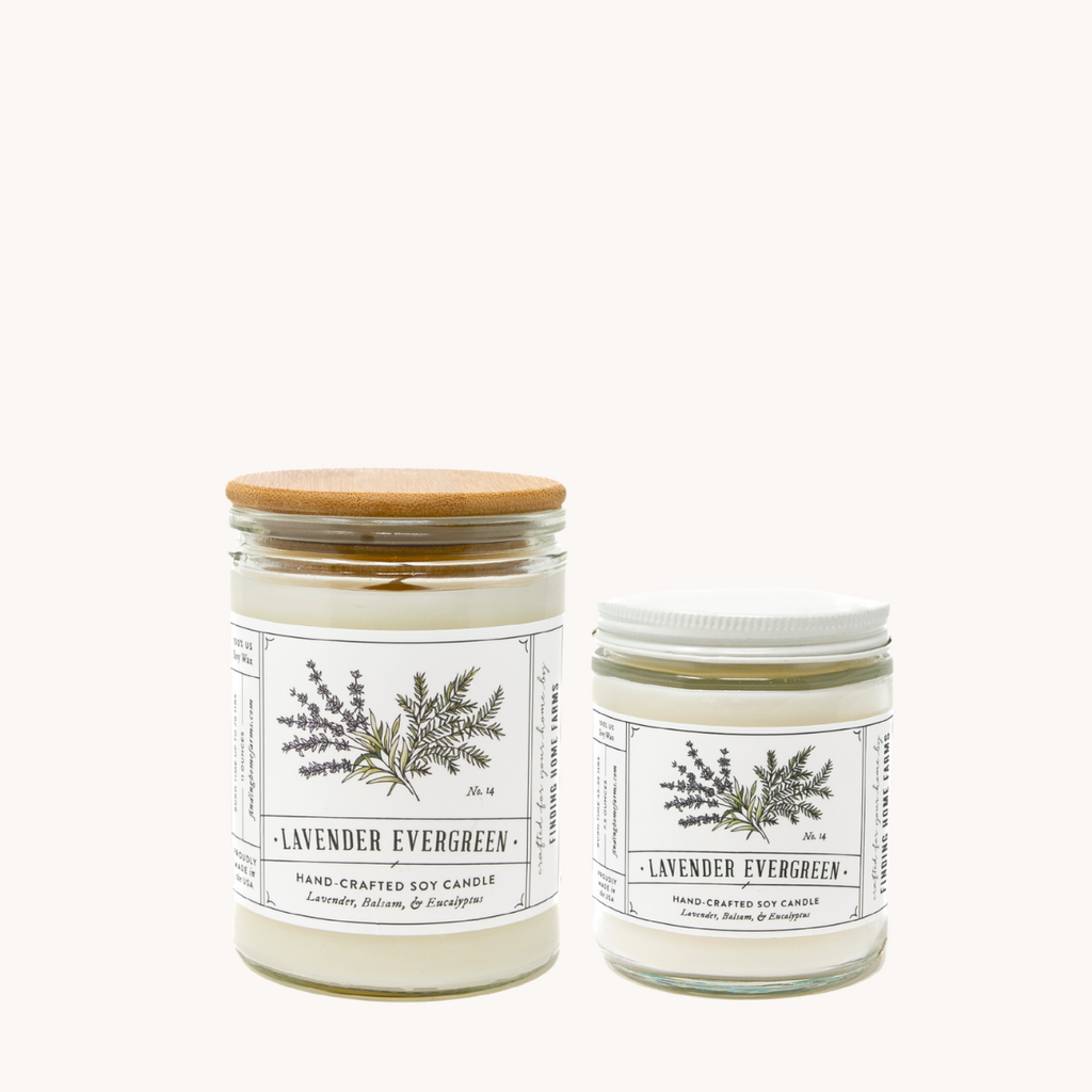 Lavender Evergreen Soy Candle