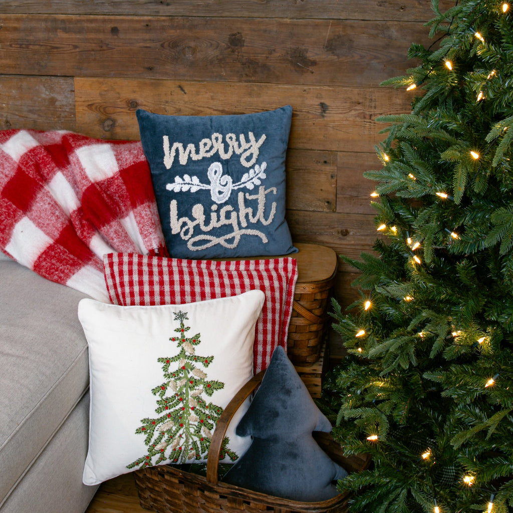 Merry & Bright Velvet Pillow