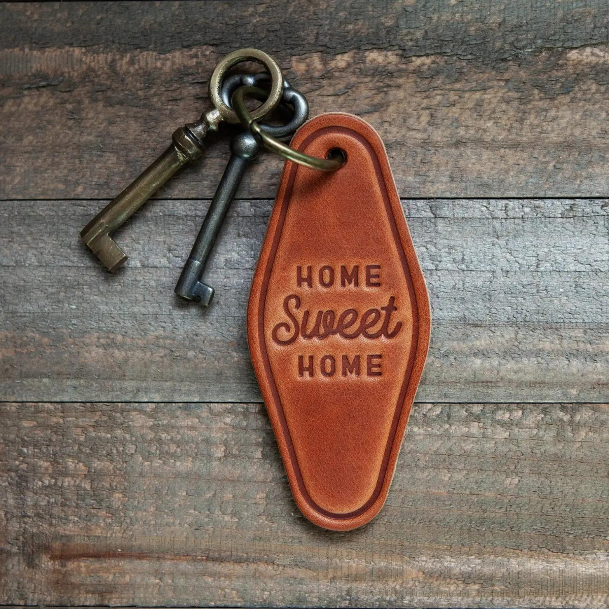 Home Sweet Home Leather Keychain | Finding Home Farms